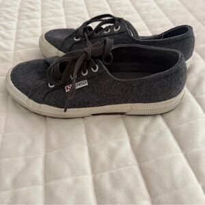 Classic Superga Charcoal Canvas Sneakers Size 36